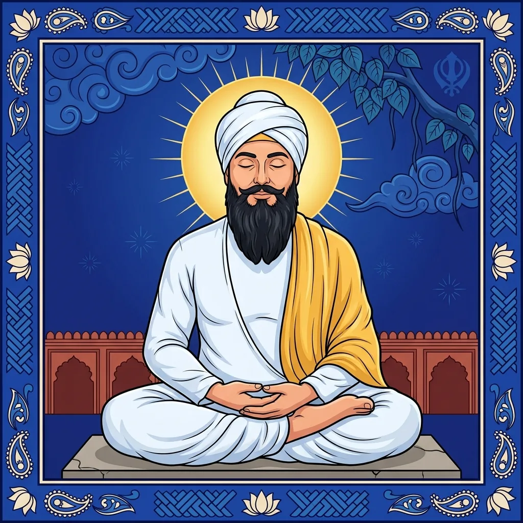 A figure in white garments stands resolute, choosing principle over survival, surrounded by adver...