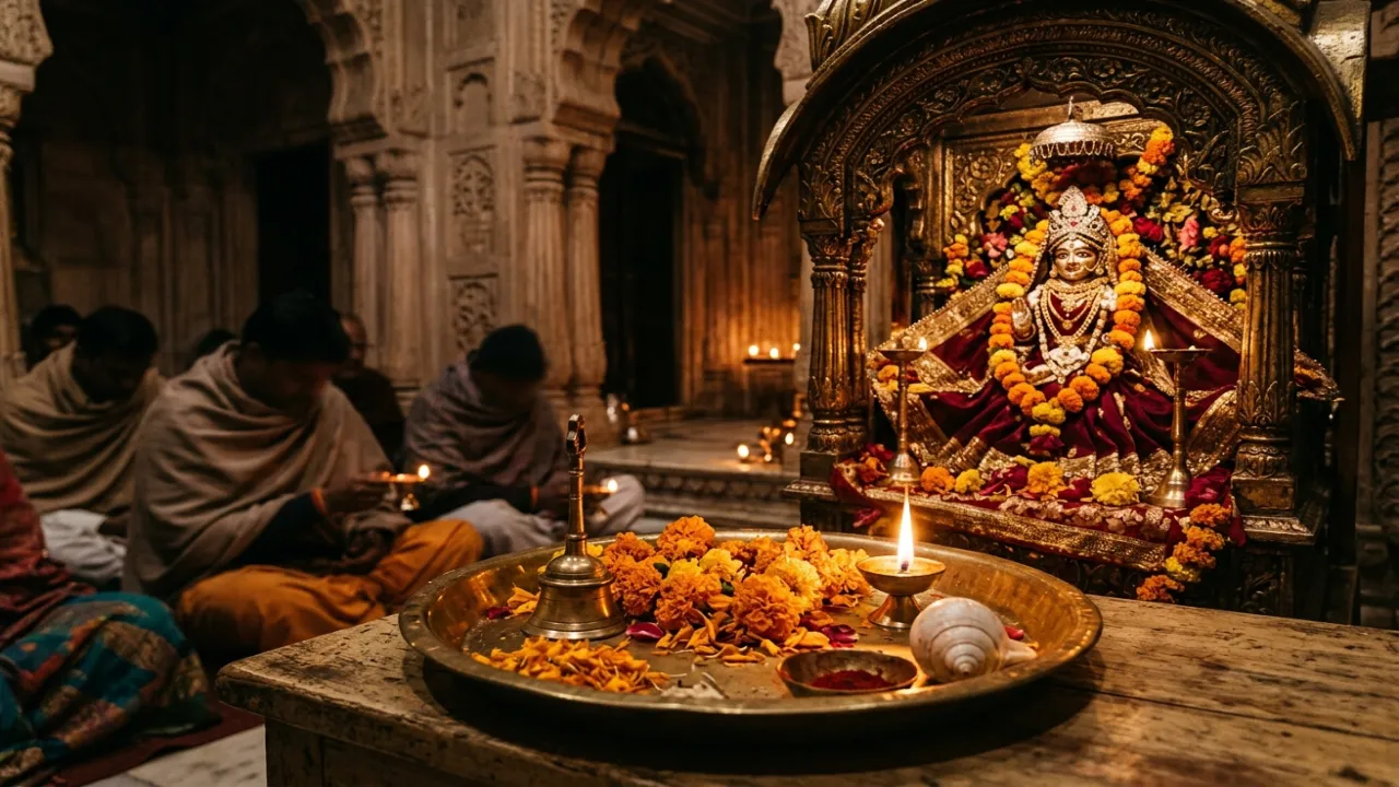 श्री राधारानी की संध्या आरती — नाम जप का दिव्य वातावरण